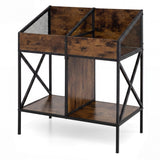 Industrial Magazine Books Record Holder with Metal Frame and Anti-tip Kits