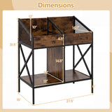 Industrial Magazine Books Record Holder with Metal Frame and Anti-tip Kits