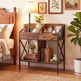 Industrial Magazine Books Record Holder with Metal Frame and Anti-tip Kits