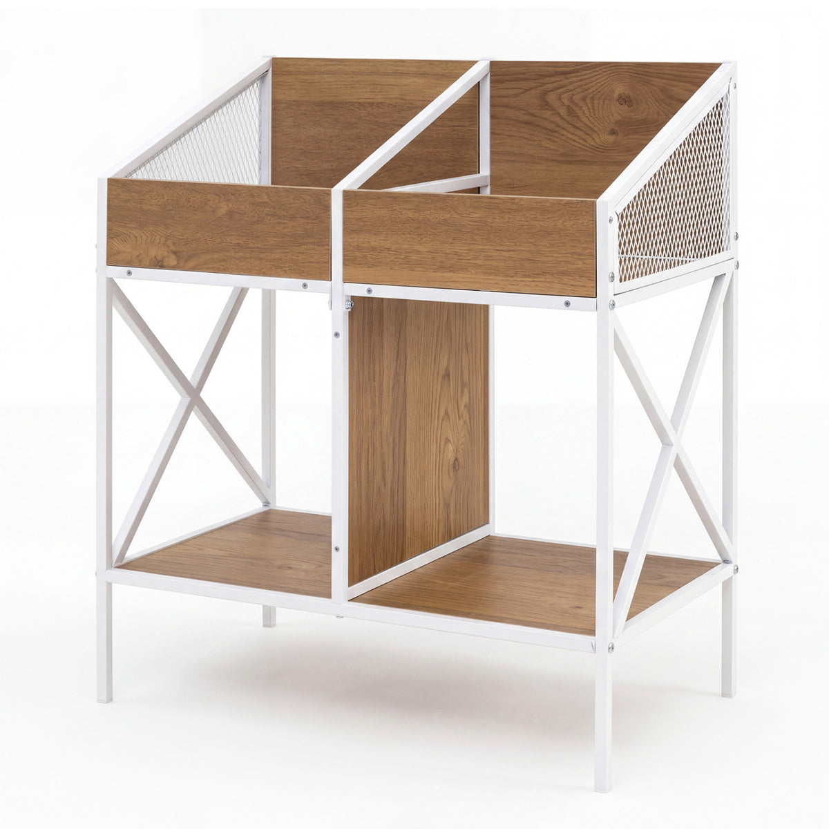 Industrial Magazine Books Record Holder with Metal Frame and Anti-tip Kits