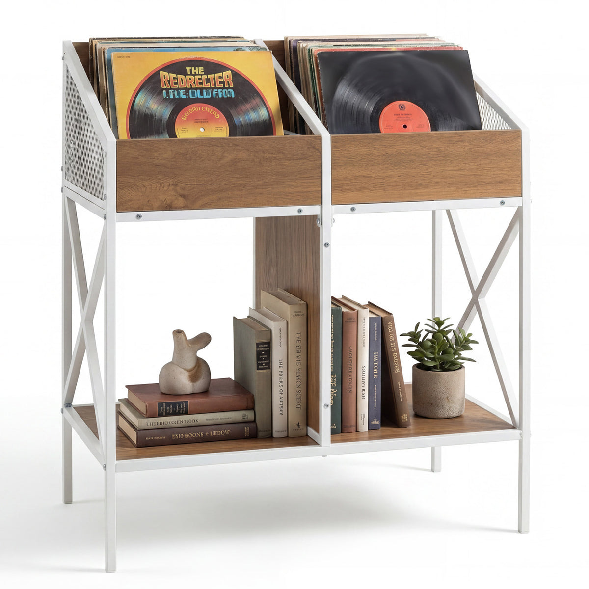 Industrial Magazine Books Record Holder with Metal Frame and Anti-tip Kits