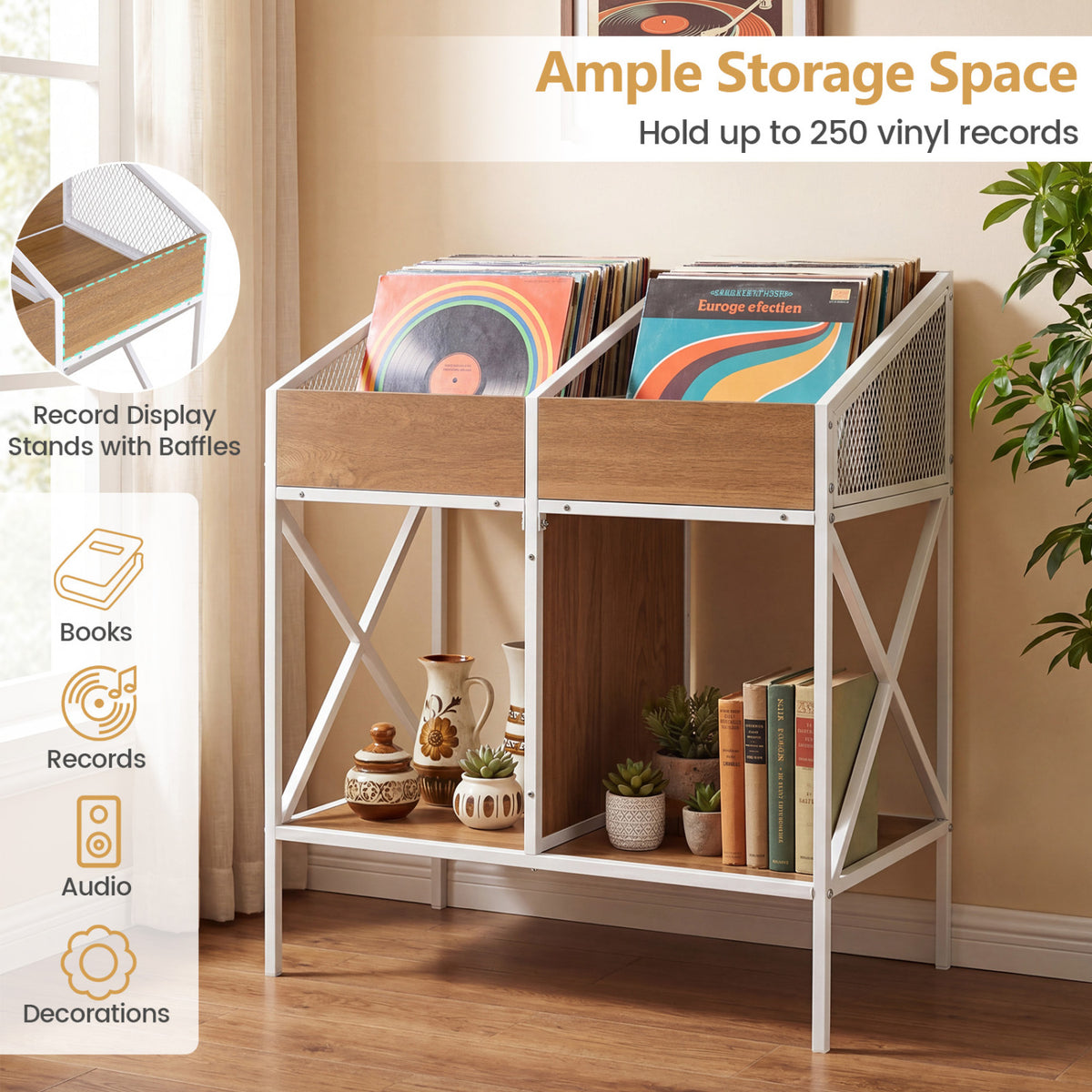 Industrial Magazine Books Record Holder with Metal Frame and Anti-tip Kits