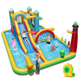 Inflatable Water Slide Giant Water Park with Long Slide  750W Blower