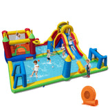 Inflatable Water Slide Bounce House 9-in-1 Jumping Castle with 750W Blower