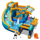 Inflatable Water Slide Bounce House Kids Jump Castle with 750W Blower