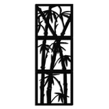 Bamboo Panel Metal Wall Art - Steel Wall Decor for Home and Office - KAF011