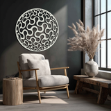 Abstract Sphere Pattern Metal Wall Art – Modern Round Geometric Decor for Home or Office - KAF585