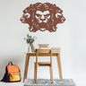 Three-Headed Lion Metal Wall Art – Fierce Tribal Lion Head Wall Decor- KAF589
