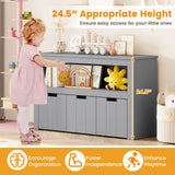 Kid Toy Storage Cabinet 3 Drawer Chest with Wheels Large Storage Cube Shelf