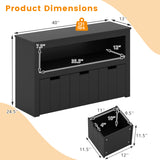 Kid Toy Storage Cabinet 3 Drawer Chest with Wheels Large Storage Cube Shelf