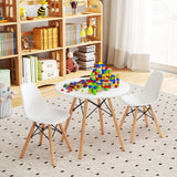 Kid's Modern Dining Table Set with 2 Armless Chairs