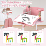 Kid's Study Desk and with Tilt Desktop and Pen Holder