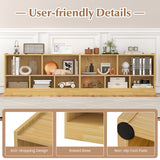 Kids 2-Shelf Bookcase 5-Cube Wood Toy Storage Cabinet Organizer