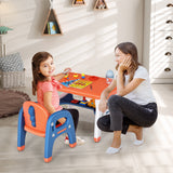 Kids Activity Table and Chair Set with Montessori Toys for Preschool and Kindergarten