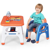 Kids Activity Table and Chair Set with Montessori Toys for Preschool and Kindergarten