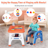 Kids Activity Table and Chair Set with Montessori Toys for Preschool and Kindergarten