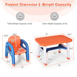 Kids Activity Table and Chair Set with Montessori Toys for Preschool and Kindergarten