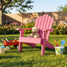 Kids Adirondack Chair All-weather Outdoor Chair for Children with Tilted High Backrest