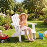 Kids Adirondack Chair All-weather Outdoor Chair for Children with Tilted High Backrest