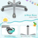 Adjustable Desk Chair with Auto Brake Casters for Kids