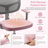 Adjustable Desk Chair with Auto Brake Casters for Kids