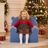 Kids Bear Sofa Toddler Foam Couch with Soft Fleece Fabric Cover