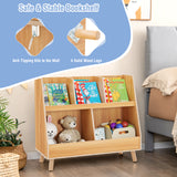5-Cube Kids Bookshelf and Toy Organizer with Anti-Tipping Kits
