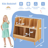 5-Cube Kids Bookshelf and Toy Organizer with Anti-Tipping Kits