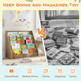 5-Tier Kids Bookshelf with Deep Compartments and Stable Baby Book Case