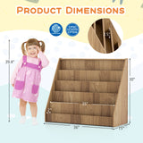 5-Tier Kids Bookshelf with Deep Compartments and Stable Baby Book Case