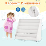5-Tier Kids Bookshelf with Deep Compartments and Stable Baby Book Case
