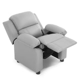 Deluxe Kids Armchair Recliner Headrest Sofa w/ Storage Arms