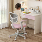 Kids Desk Chair Children Study Chair with Adjustable Height Armrest and Footrest