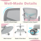 Kids Desk Chair Children Study Chair with Adjustable Height Armrest and Footrest