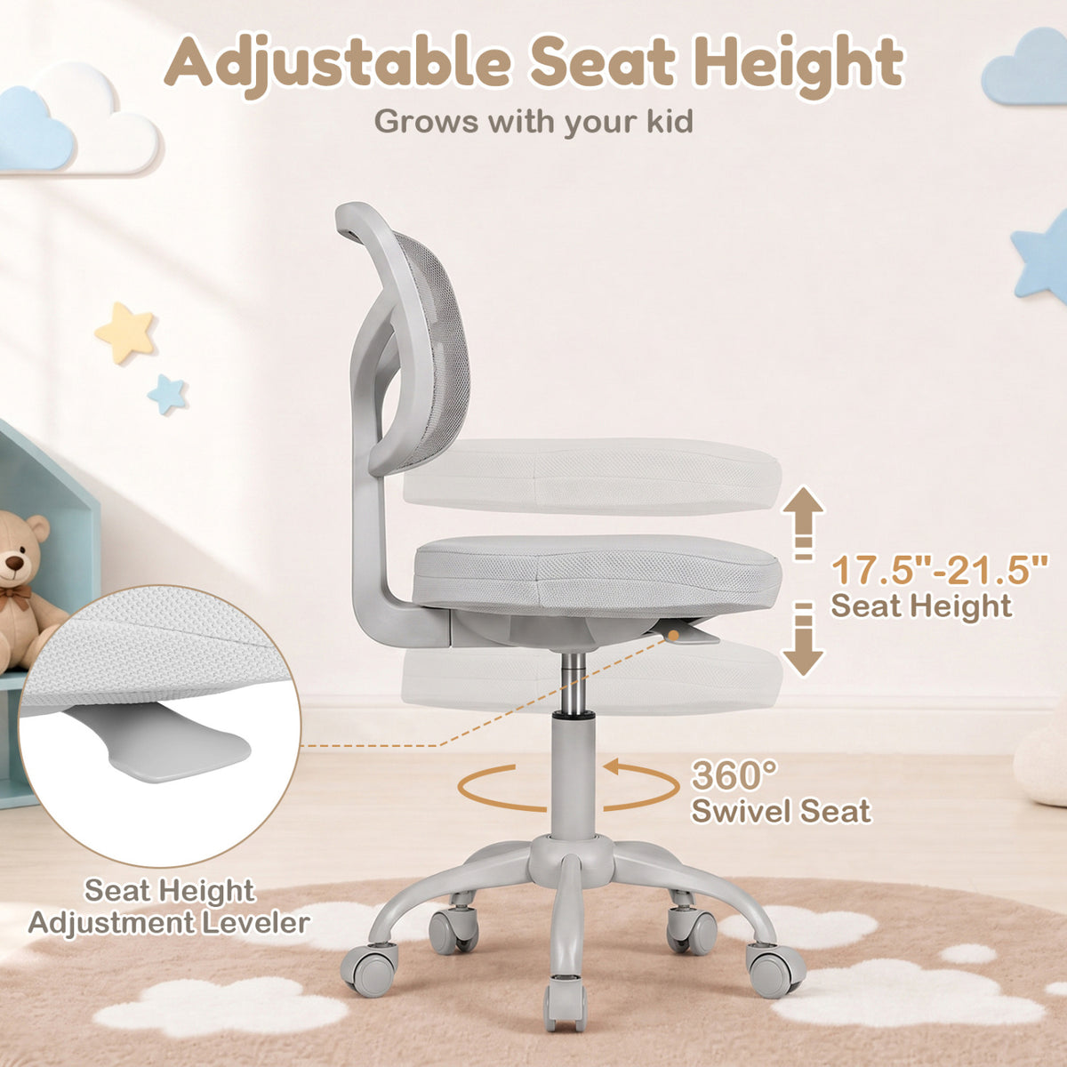 Kids Desk Chair with Adjustable Height