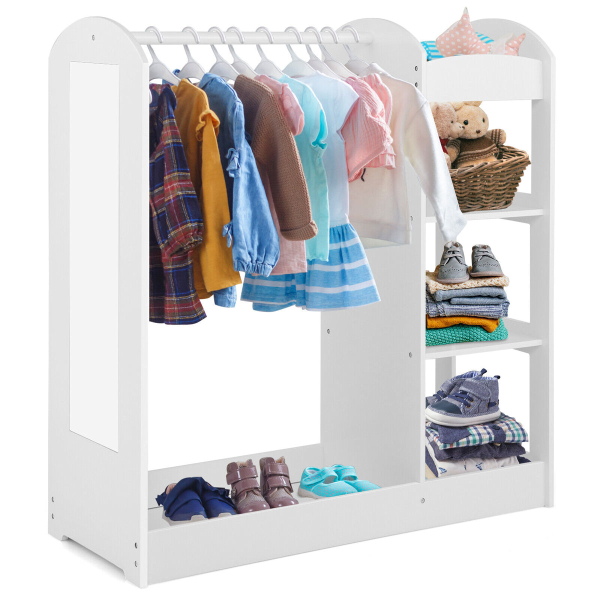 Kids Dress Up Storage with Mirror
