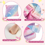 Kids Folding Sofa Bed Floor Mattress Glow in the Dark with Pillow