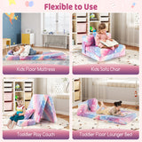 Kids Folding Sofa Bed Floor Mattress Glow in the Dark with Pillow