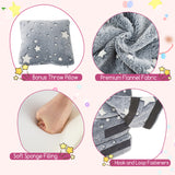 Kids Folding Sofa Bed Floor Mattress Glow in the Dark with Pillow