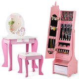 Kids Jewelry Armoire Cabinet with Storage and 2 Tilt Angles