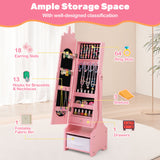 Kids Jewelry Armoire Cabinet with Storage and 2 Tilt Angles