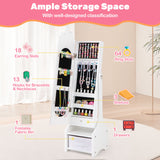 Kids Jewelry Armoire Cabinet with Storage and 2 Tilt Angles