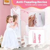 Kids Jewelry Armoire Cabinet with Storage and 2 Tilt Angles