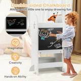 Kids Kitchen Tower Adjustable with Chalkboard and Safety Rail