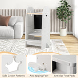 Kids Kitchen Tower Adjustable with Chalkboard and Safety Rail