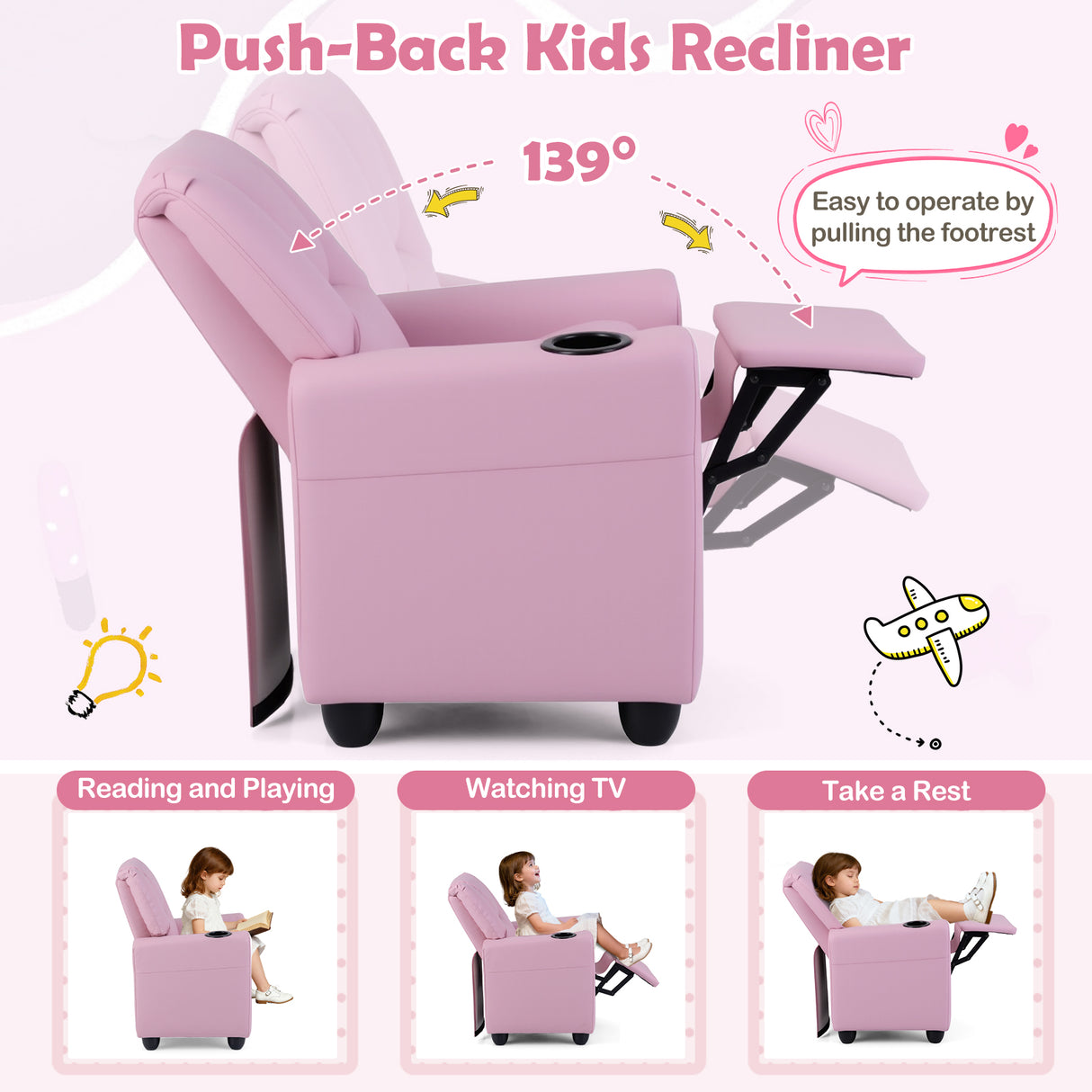 Kids Recliner Armchair Sofa