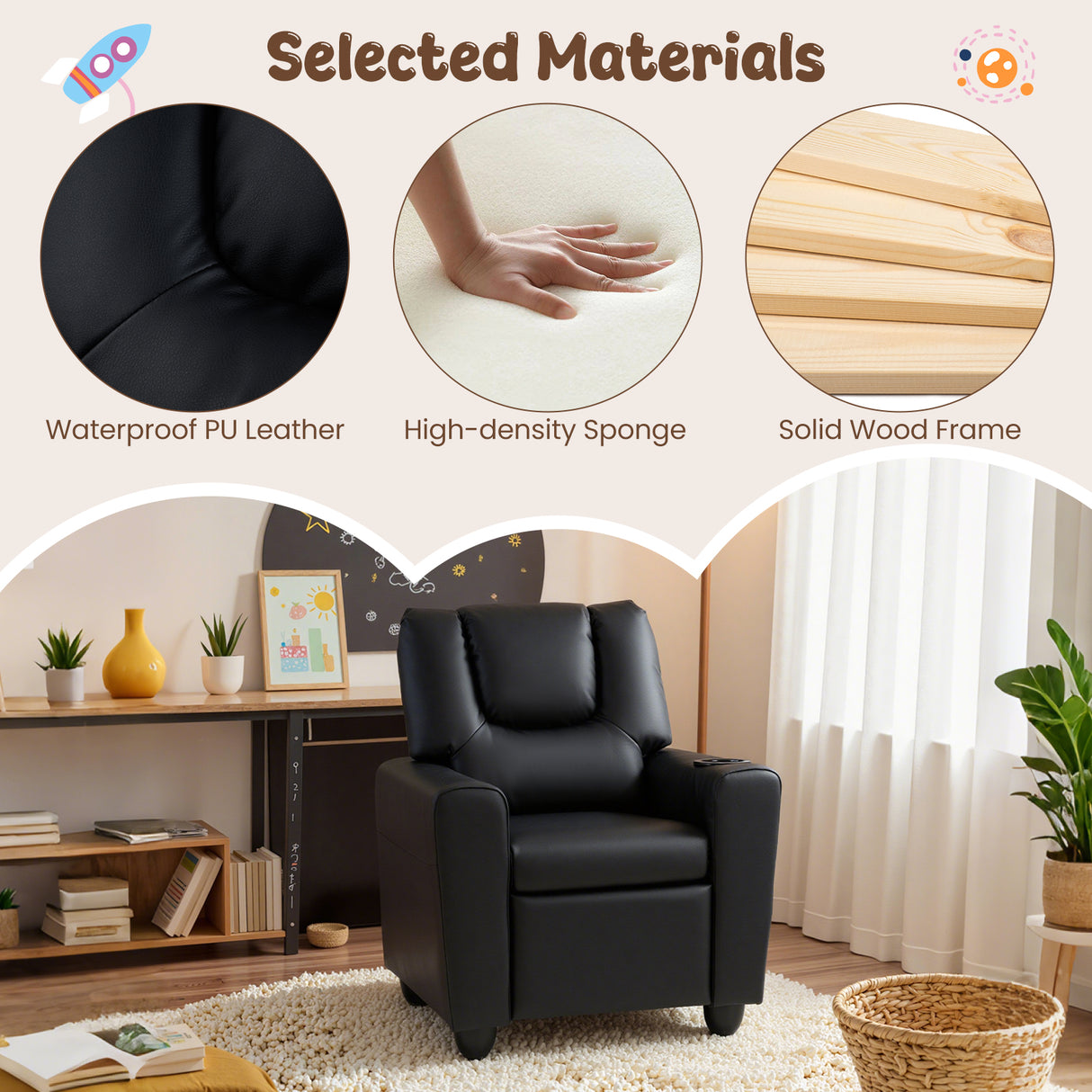 Kids Recliner Armchair Sofa