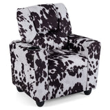 Kids Recliner Chair Push Back Toddler Reclining Armchair with Cup Holder