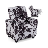 Kids Recliner Chair Push Back Toddler Reclining Armchair with Cup Holder