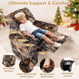 Kids Recliner Chair Push Back Toddler Reclining Armchair with Cup Holder